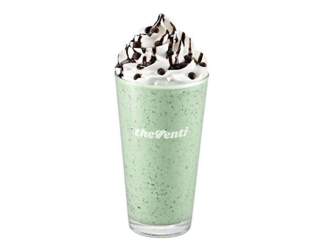 Mint Choco Chip Frappe.