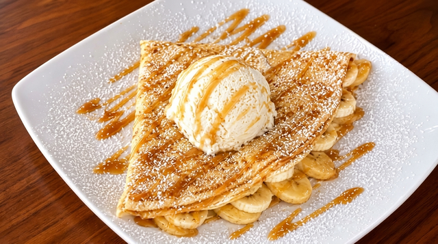 Apple Pie Crepe.