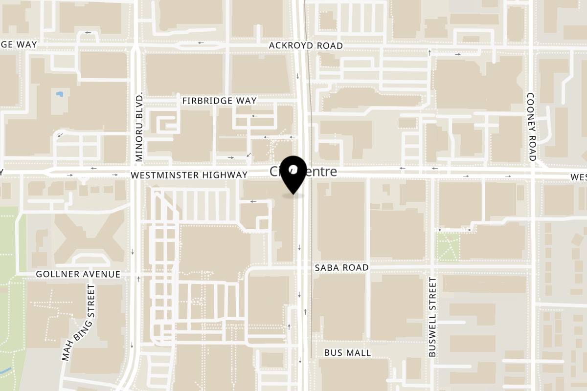 Map showing the location of theVenti Coffee Richmond on 6011 Number 3 Road in Richmond